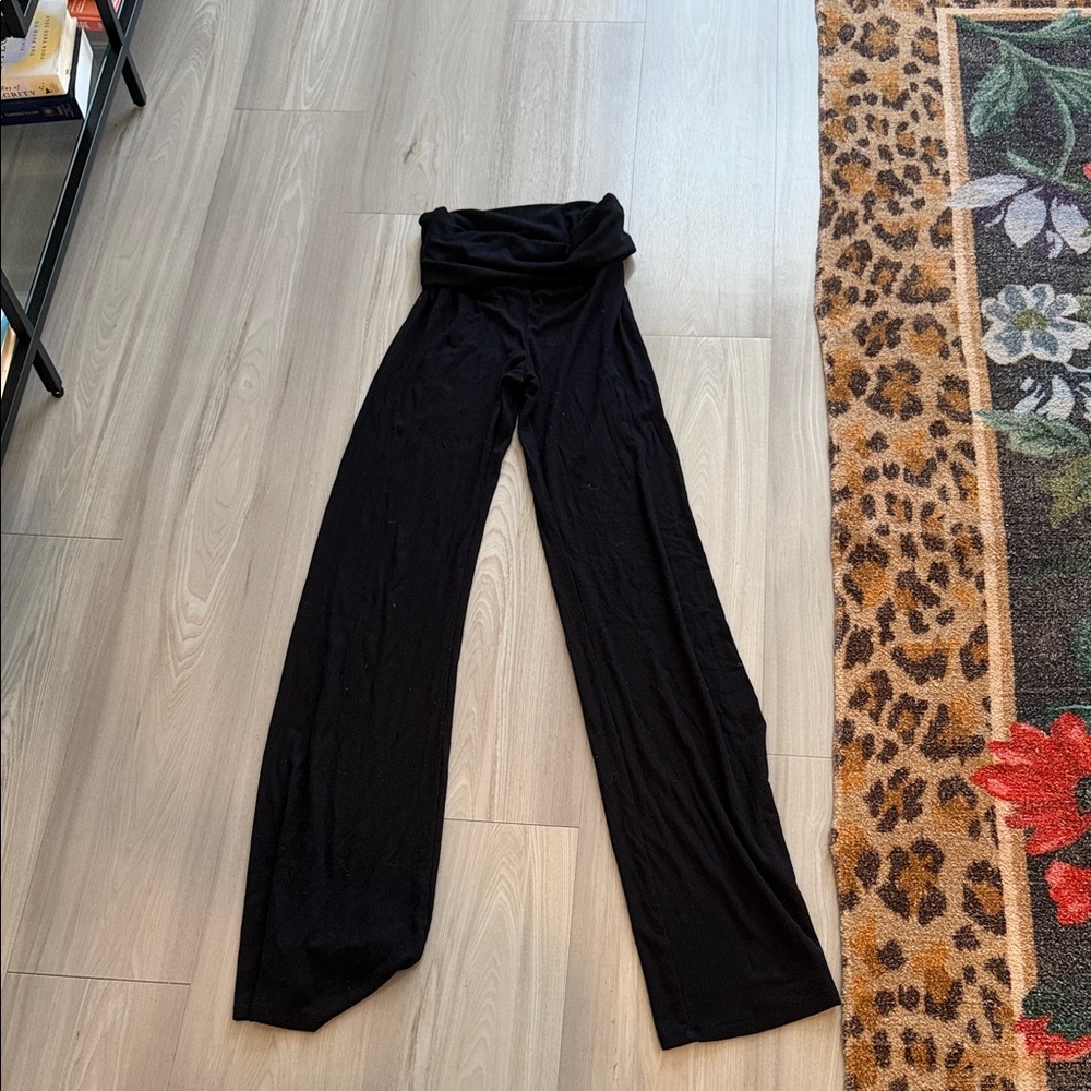SKIMS Black Wide Leg Women's Pants
